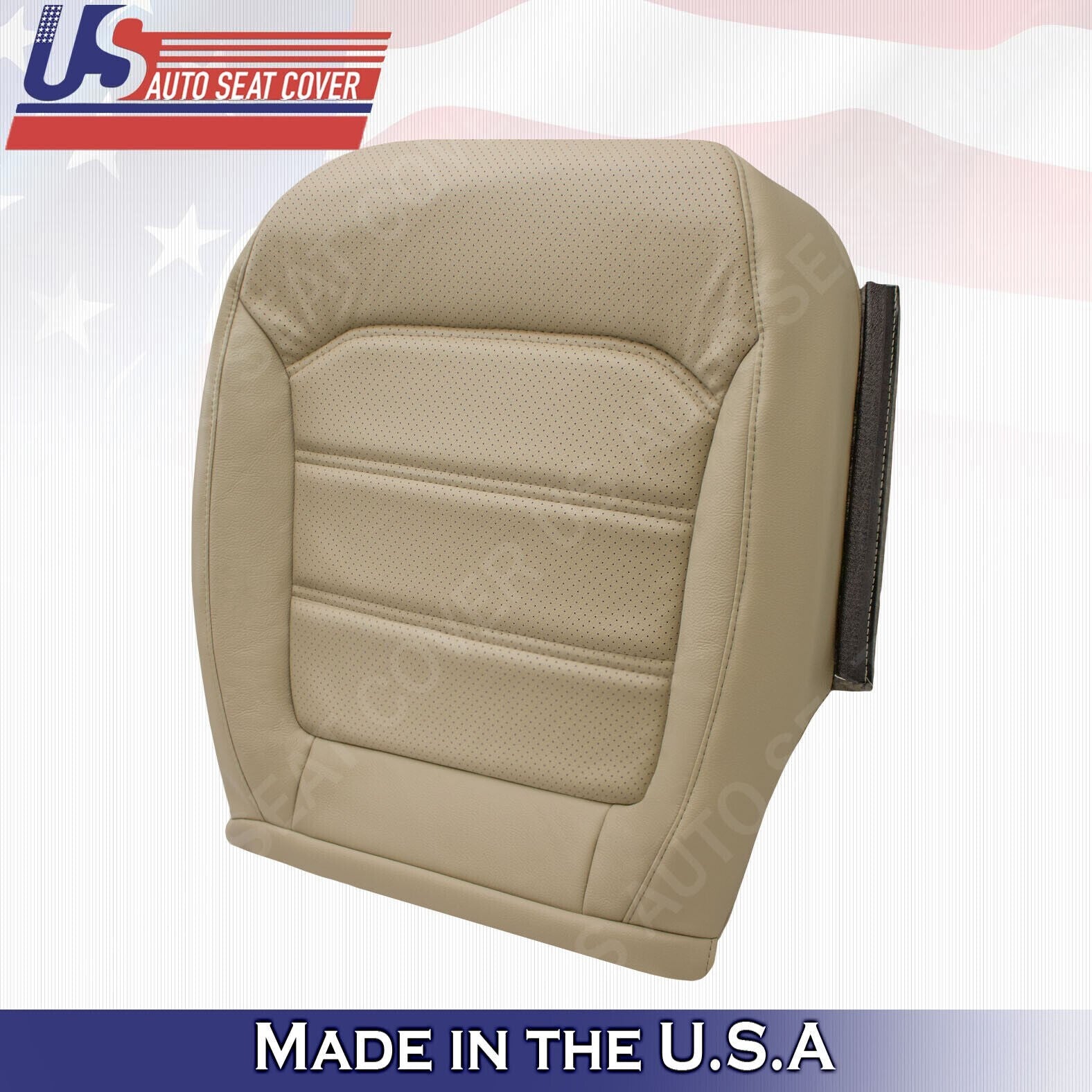 2012 to 2020 Fits Volkswagen Passat Driver Bottom &Top Leather Seat Cover Tan