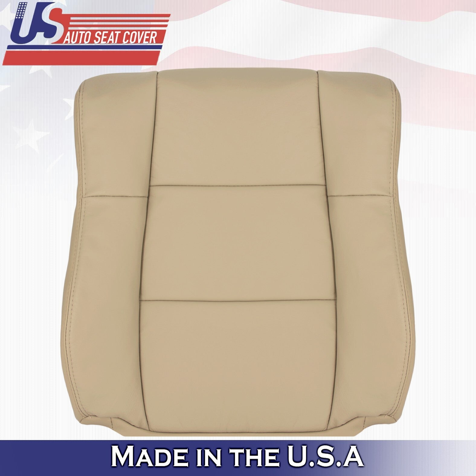 2000 2001 For Lexus ES300 Driver Top & Bottom Leather Seat Covers Ivory Tan