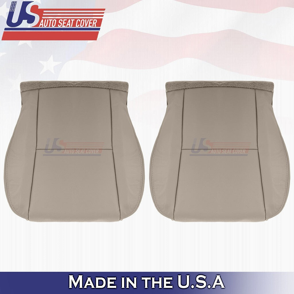 2002-2006 Fits Toyota Camry Driver & Passenger Bottoms Leather Seat Cover Tan