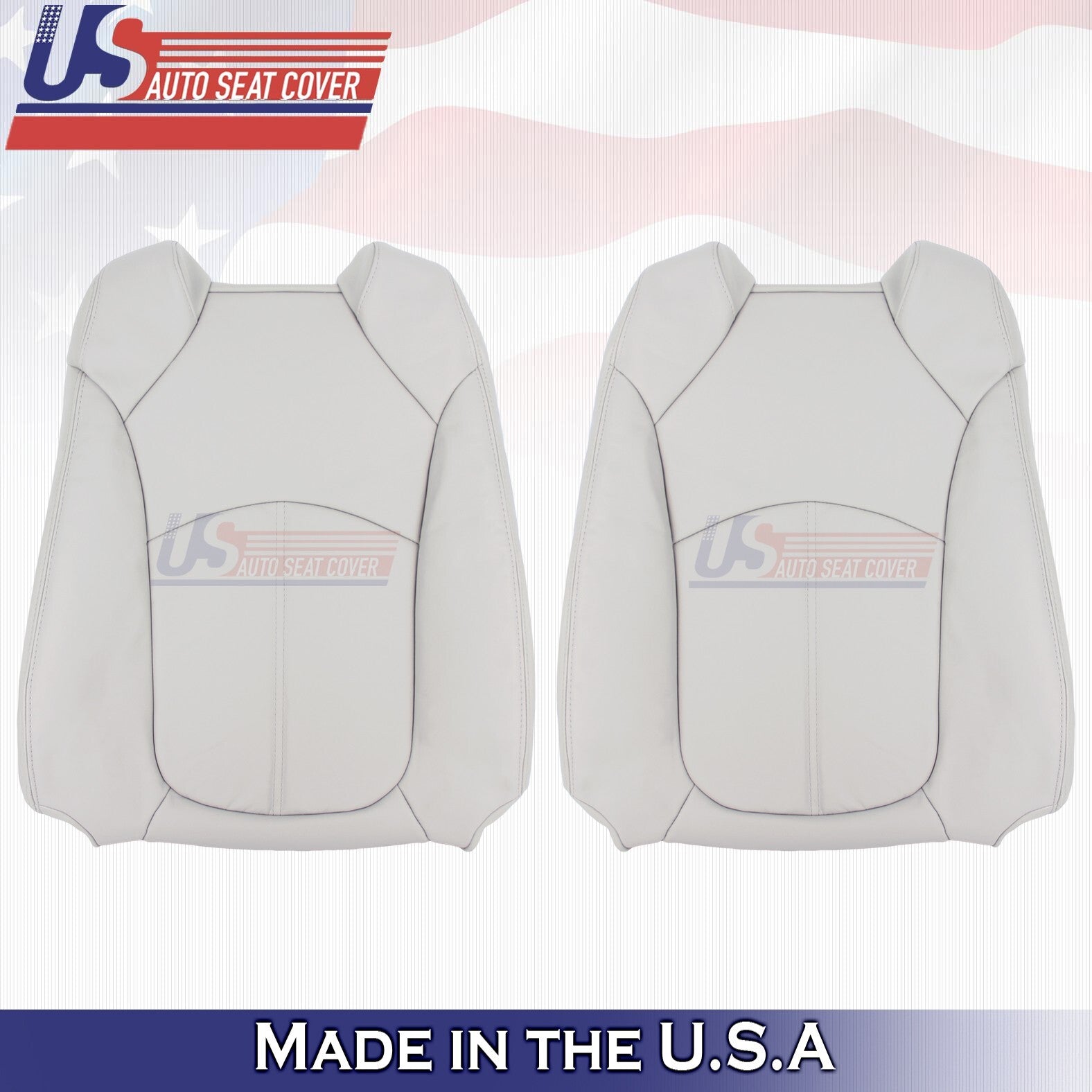 Fits Buick Enclave 2008 to 2012 Driver & Passenger Tops Leather Cover Gray