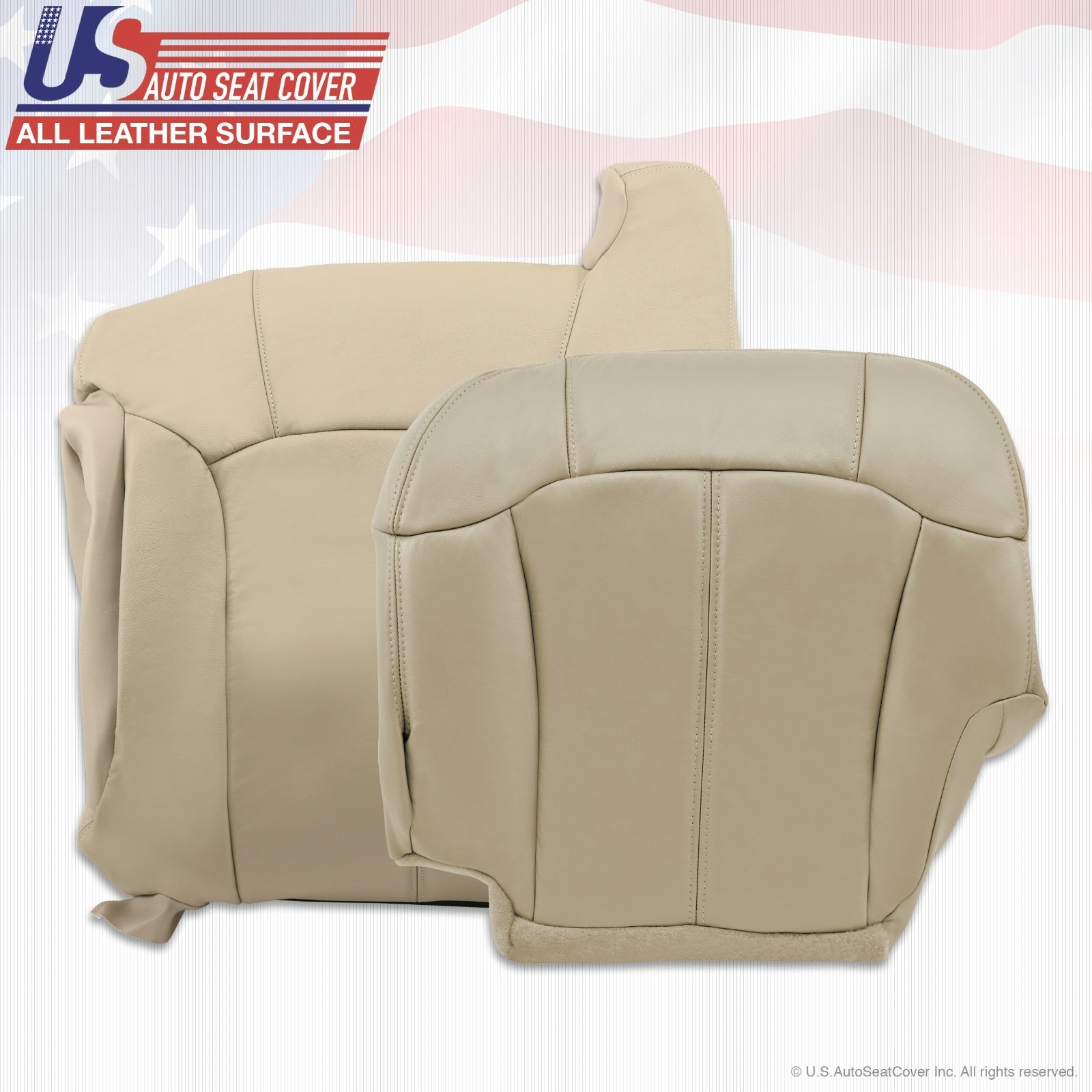 1999 2000 2001 2002 Chevy Tahoe Suburban Upholstery leather seat cover Light Tan