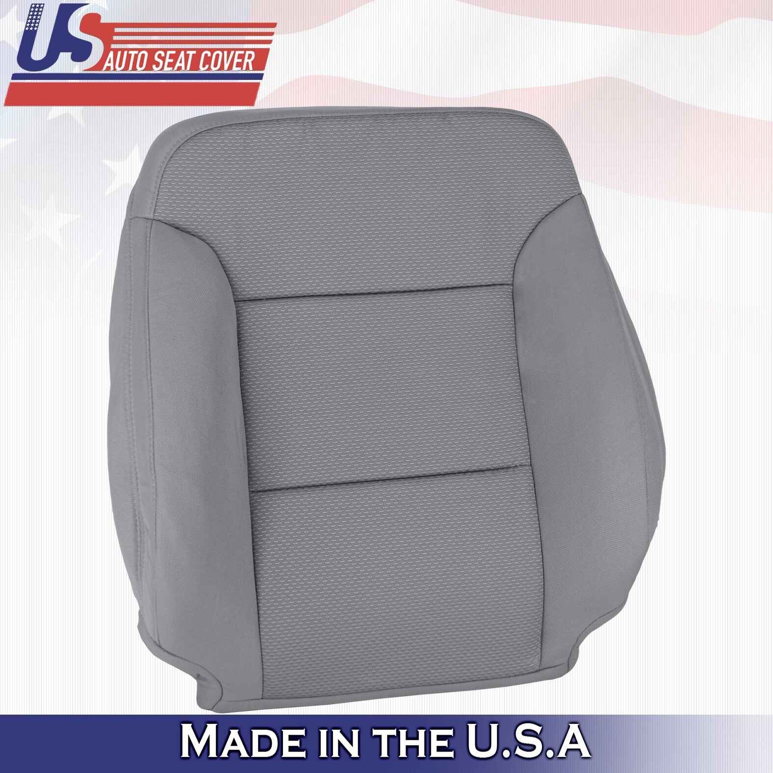 2015 to 2019 For Chevy Silverado 2500 3500 Passenger Top Cloth Seat Cover Gray