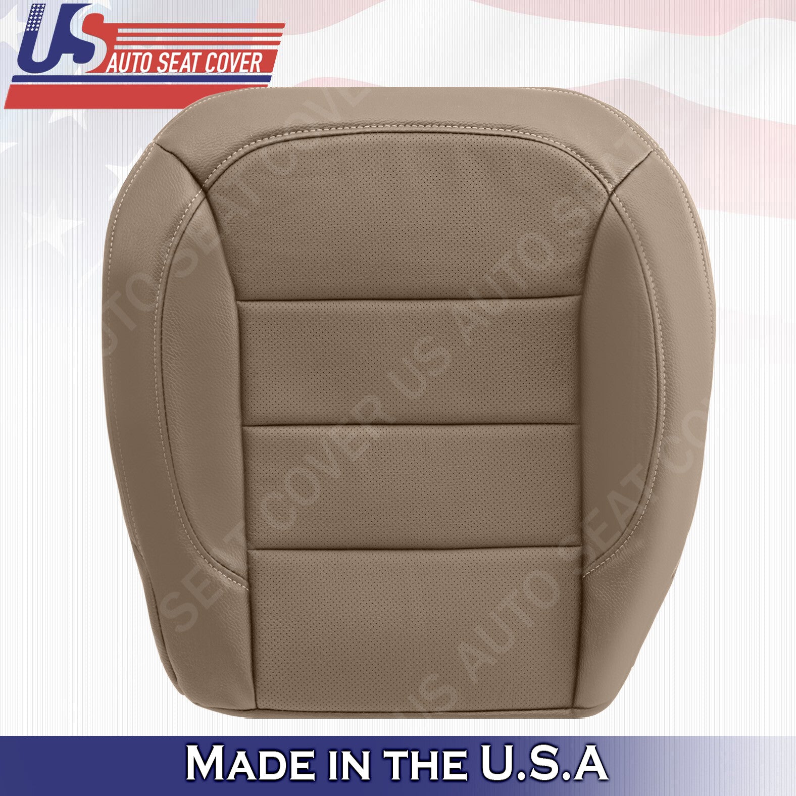 Tan Bottoms Perforate Leather Cover For 2012 2013 Mercedes Benz ML  ML350 ML400