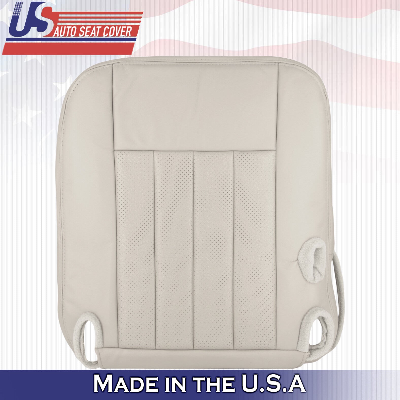 2003 to 2005 Fits Lincoln Town Car Driver & Passenger Bottom Leather Covers Tan