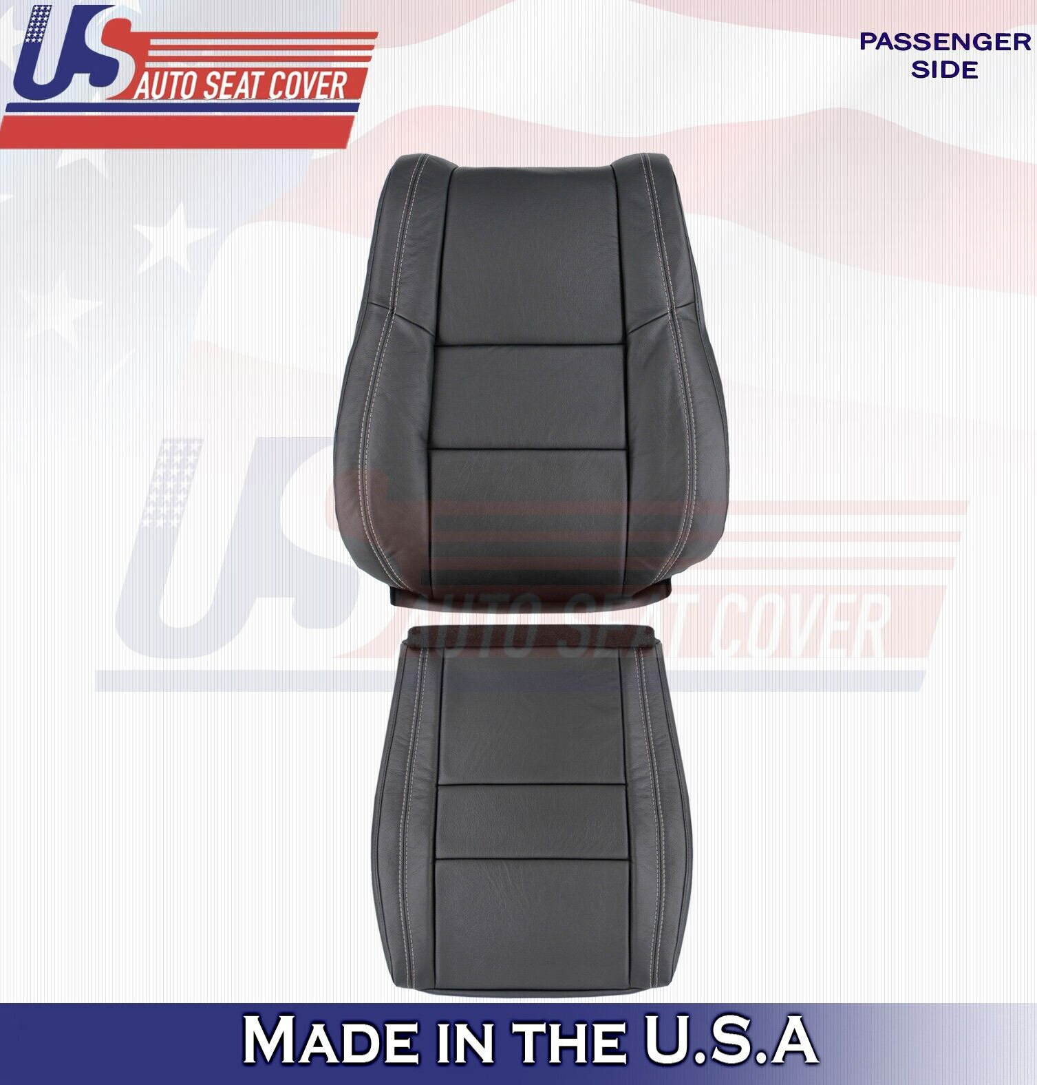 2013 For Jeep Grand Cherokee Limited Passenger Top & Bottom Leather Covers Black
