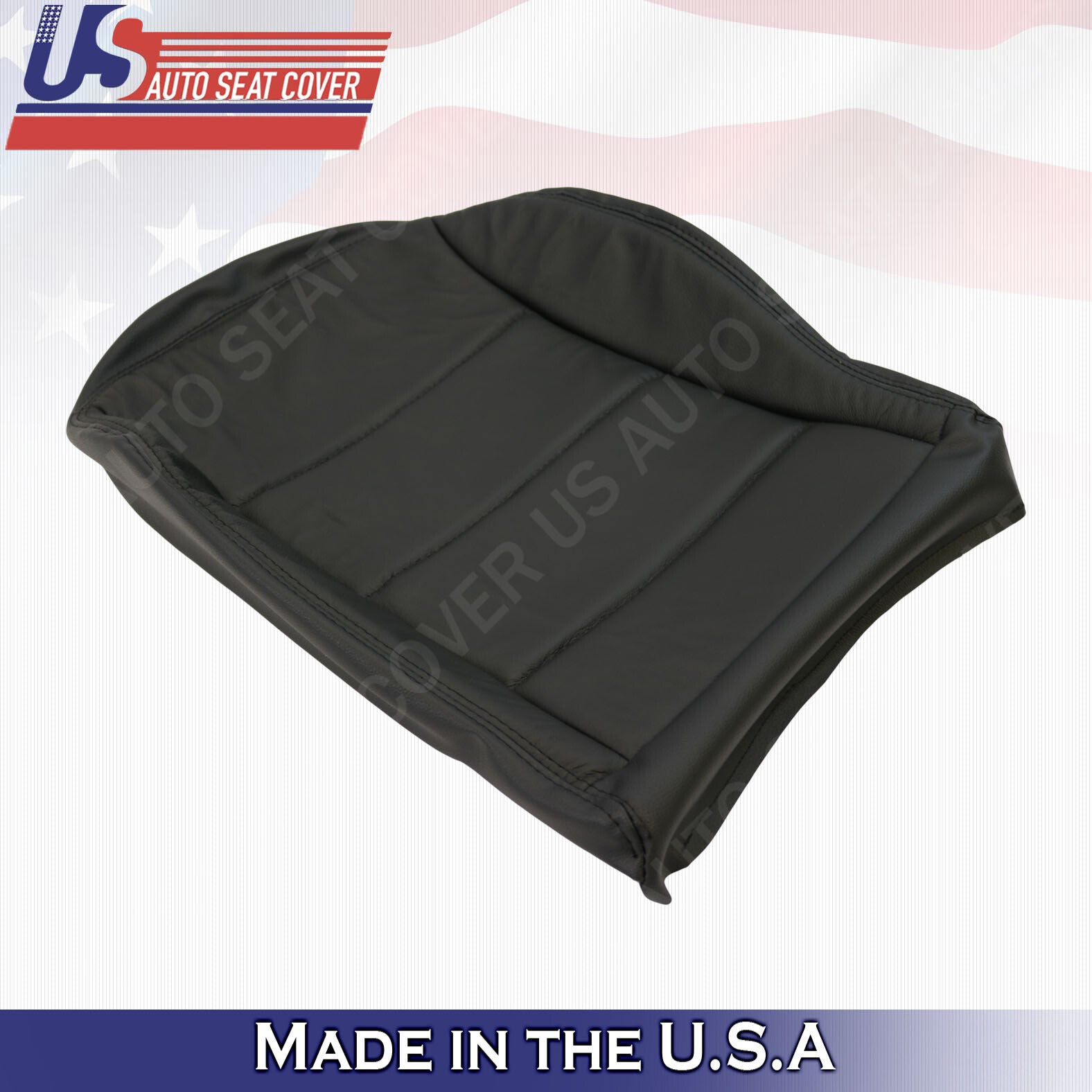1999 to 2004 Volkswagen Jetta Front Driver Bottom Leather Seat Cover In Black