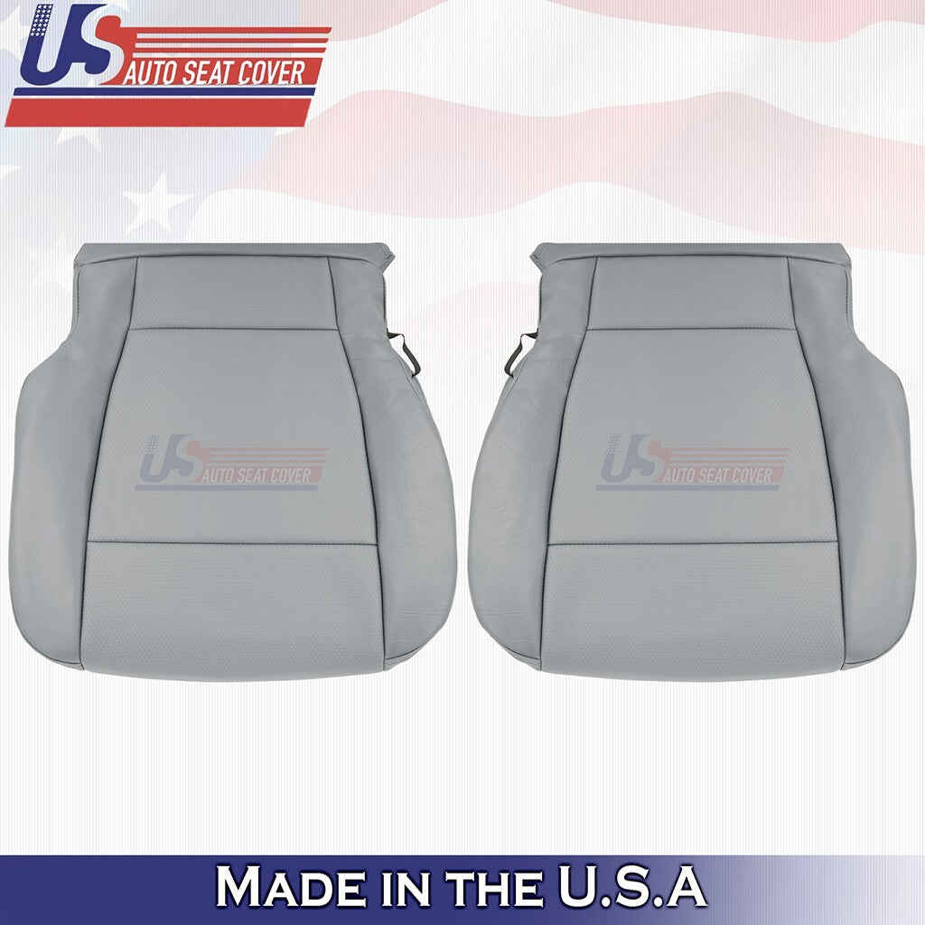 2017 to 2021 Fits Ford F250 XL WT Front Set Bottoms Synthetic Leather Cover Gray