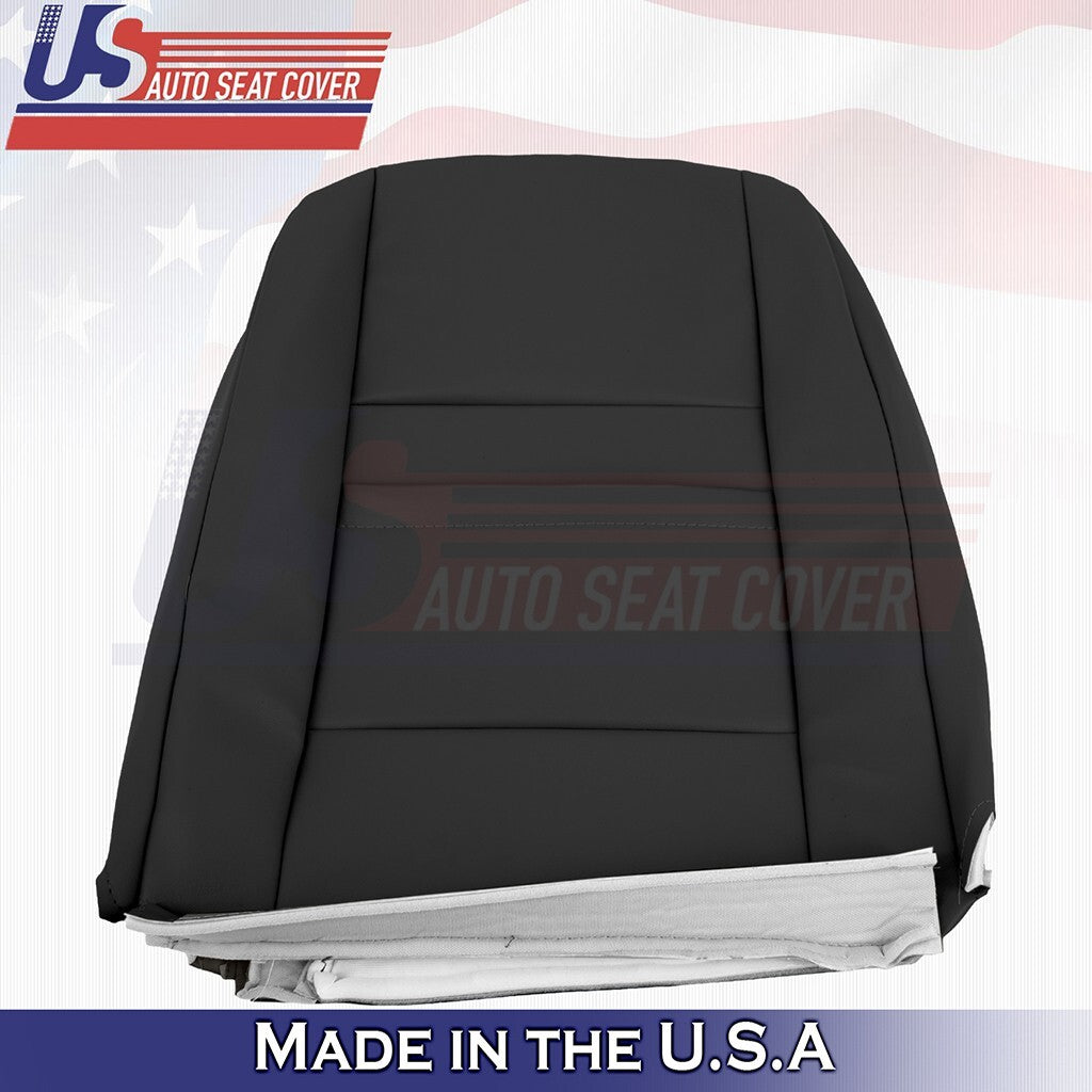 1999 to 2004 For Volkswagen Jetta Driver Bottom & Top Vinyl Seat Cover Black