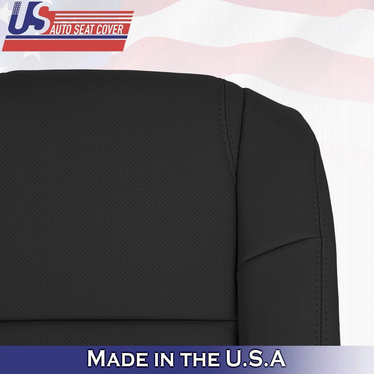 2003 to 2005 For Honda Pilot Front Set Tops & Bottoms Synth Leather Covers Black