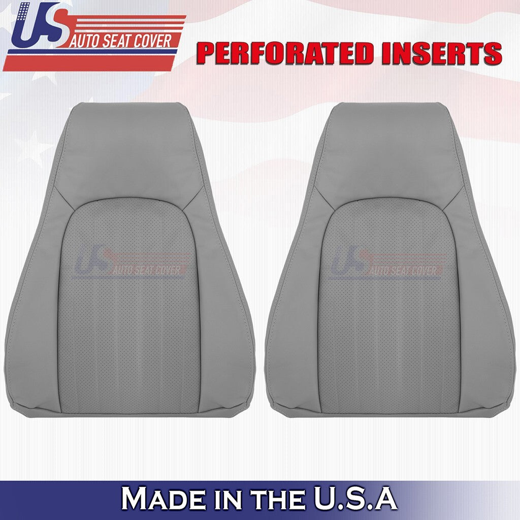 1997 to 2002 For Chevy Camaro Driver & Passenger Bottoms-Tops Leather Cover Gray