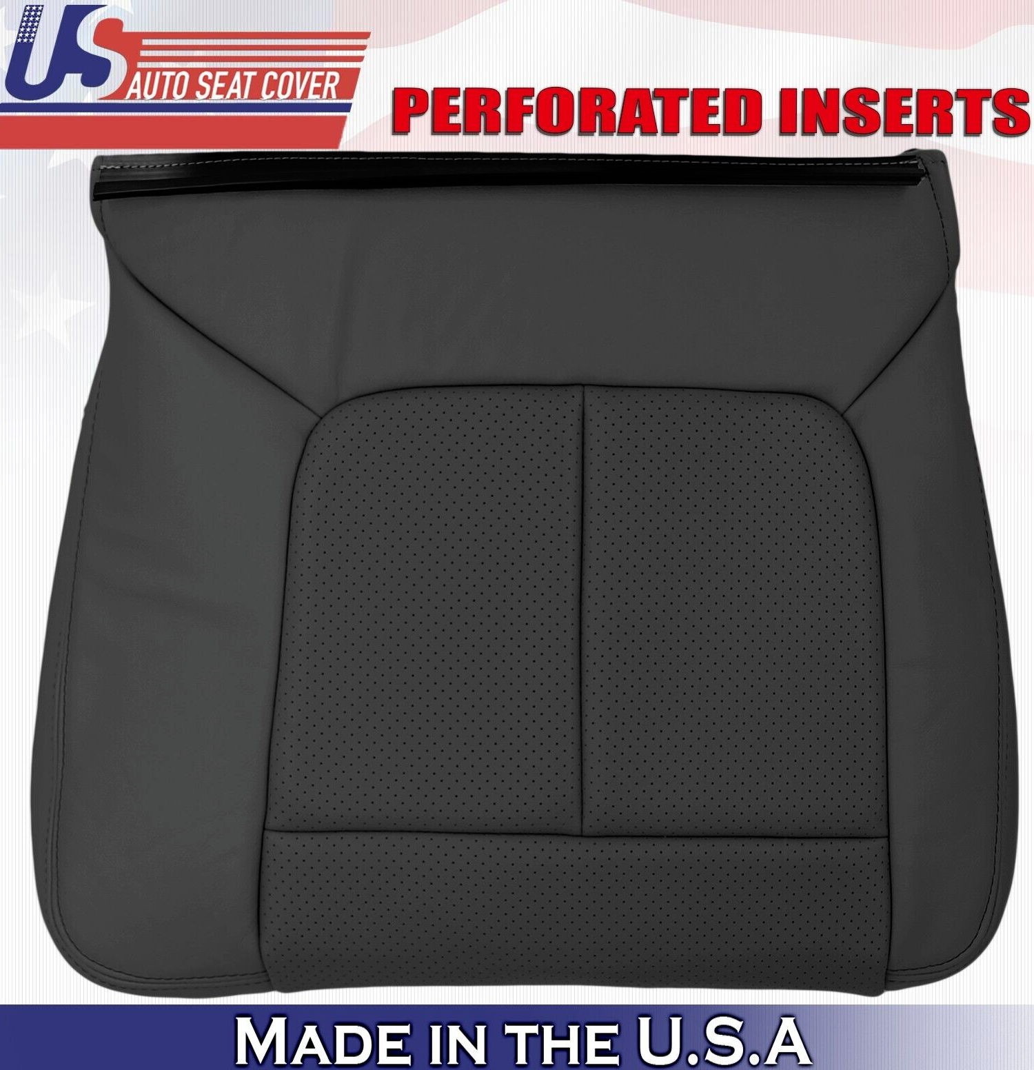 2014 2015 2016 For Ford F450 F550 2nd Row Passenger Bottom Leather Cover Black