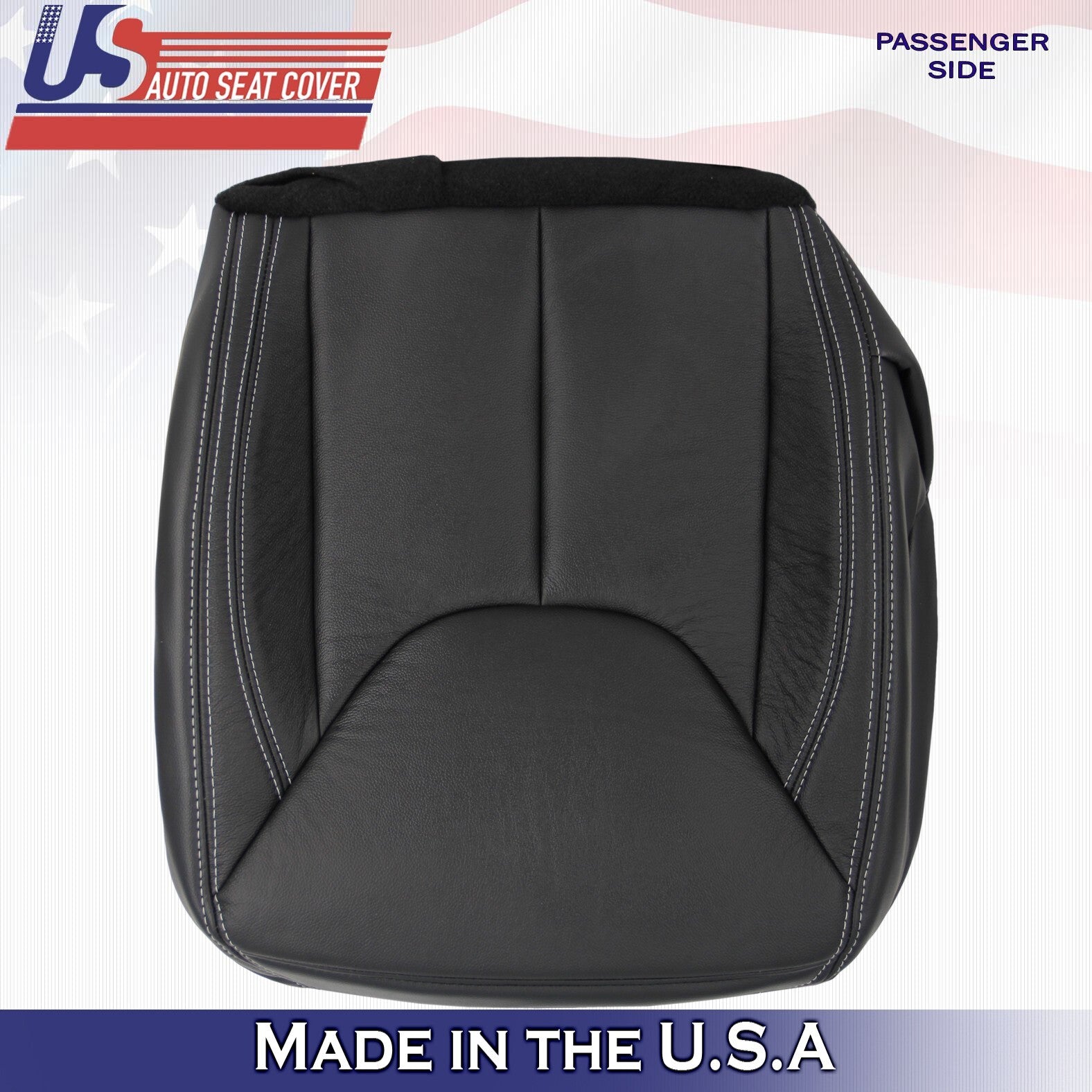 2011-2017 For Jeep Rubicon Passenger Bottom &Top  Leather Cover Black