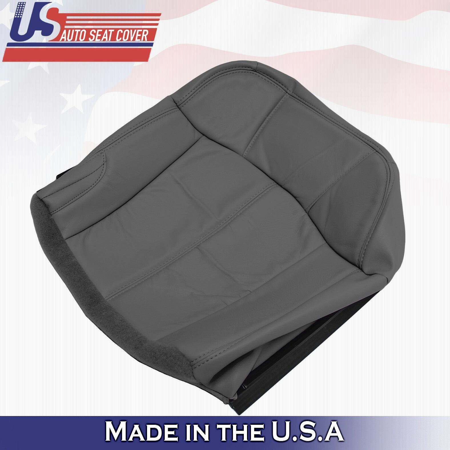 1999-2002 For Chevy Tahoe Rear Driver& Passenger Bottoms Leather Covers Graphite