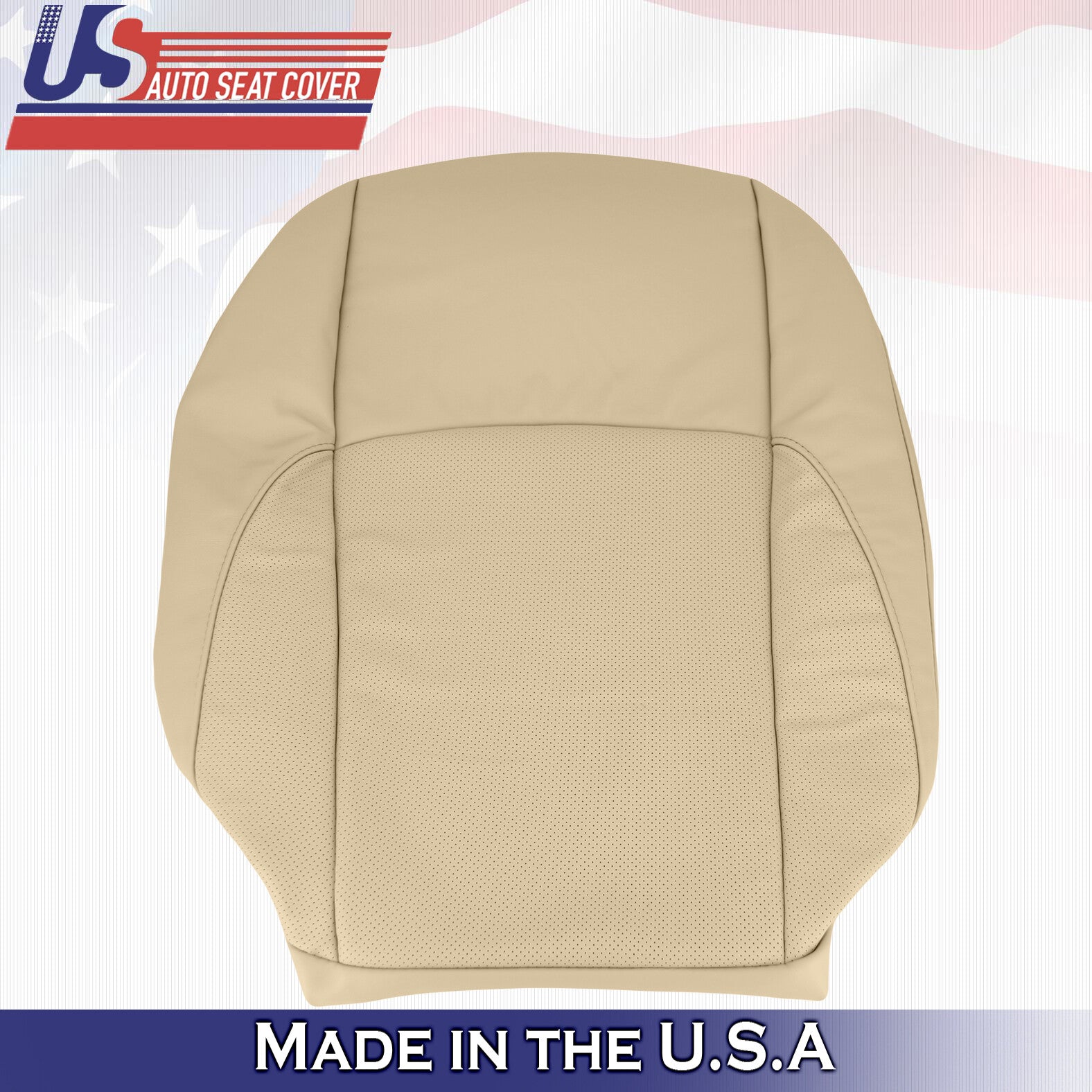 Fits 2007 to 2009 Lexus ES350 Driver & Passenger 2x Top Leather Seat Covers Tan