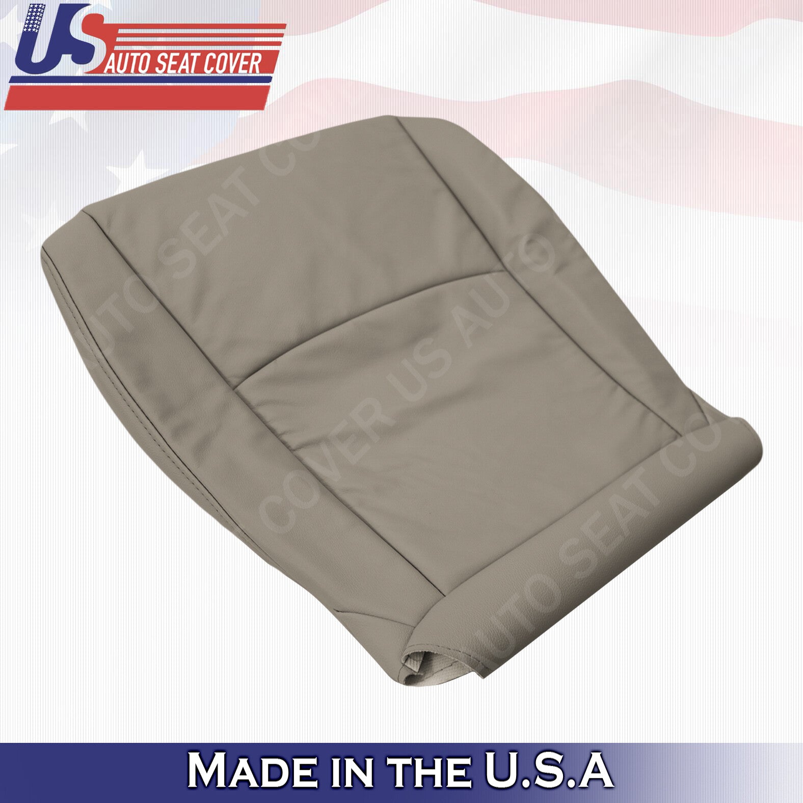 2008 to 2013 For Toyota Highlander Front Passenger Bottom Leather Seat Cover Tan