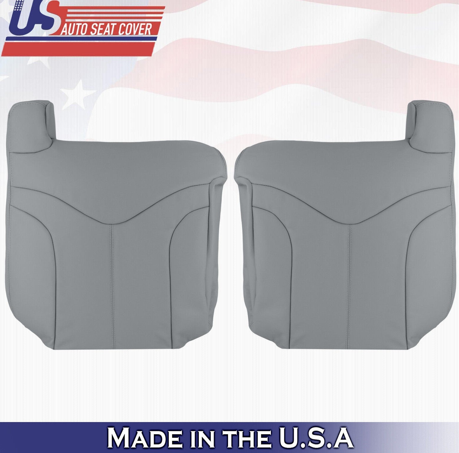 2001 2002 For GMC Yukon XL SLT SLE Driver & Passenger Top Leather Covers Gray