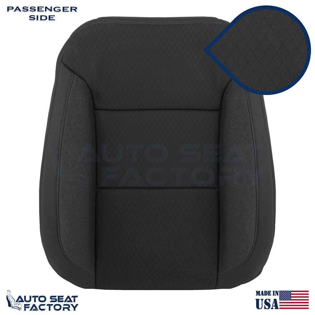 Replacement 2019 - 2023 Chevy Silverado PASSENGER Top Black Cloth Seat Cover