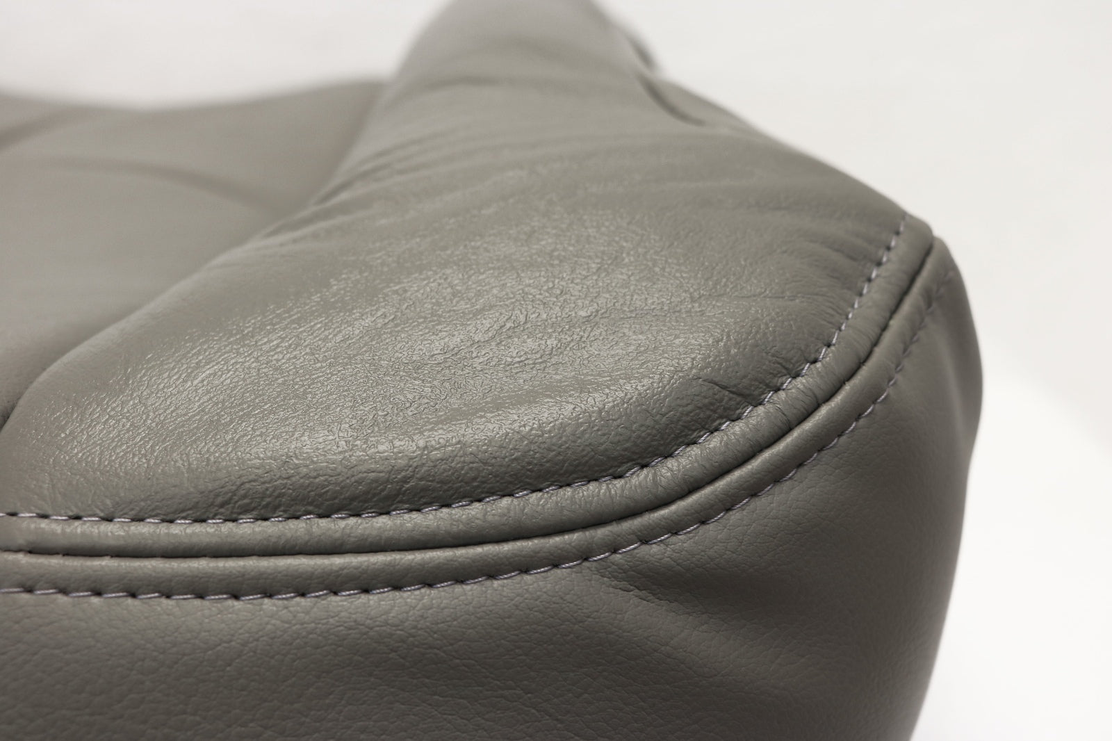 2003 to 06 Chevy Silverado Driver Top Lean Back Leather Seat Cover pewter Gray