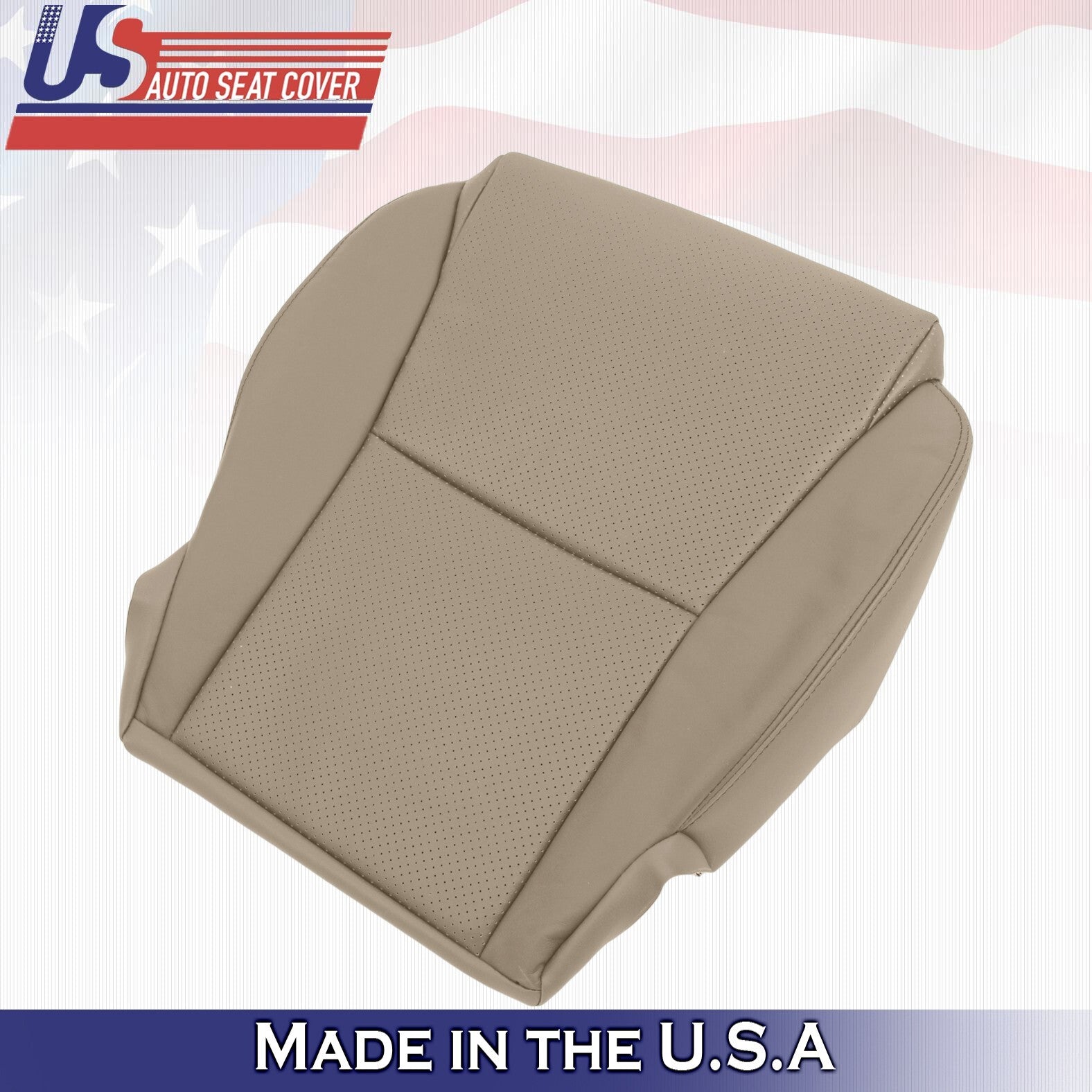 2008 For Toyota Solara Convertible Front Driver Bottom Leather Seat Cover Tan