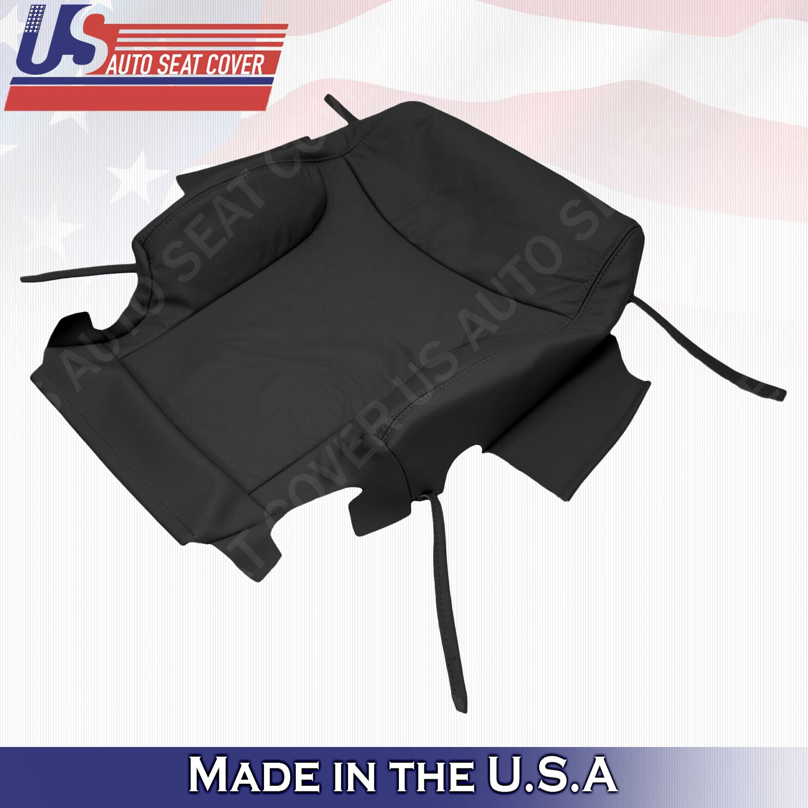 FOR 2002 to 2006 Lexus ES300 ES330 Front Set Top & Bottom Leather Cover BLACK