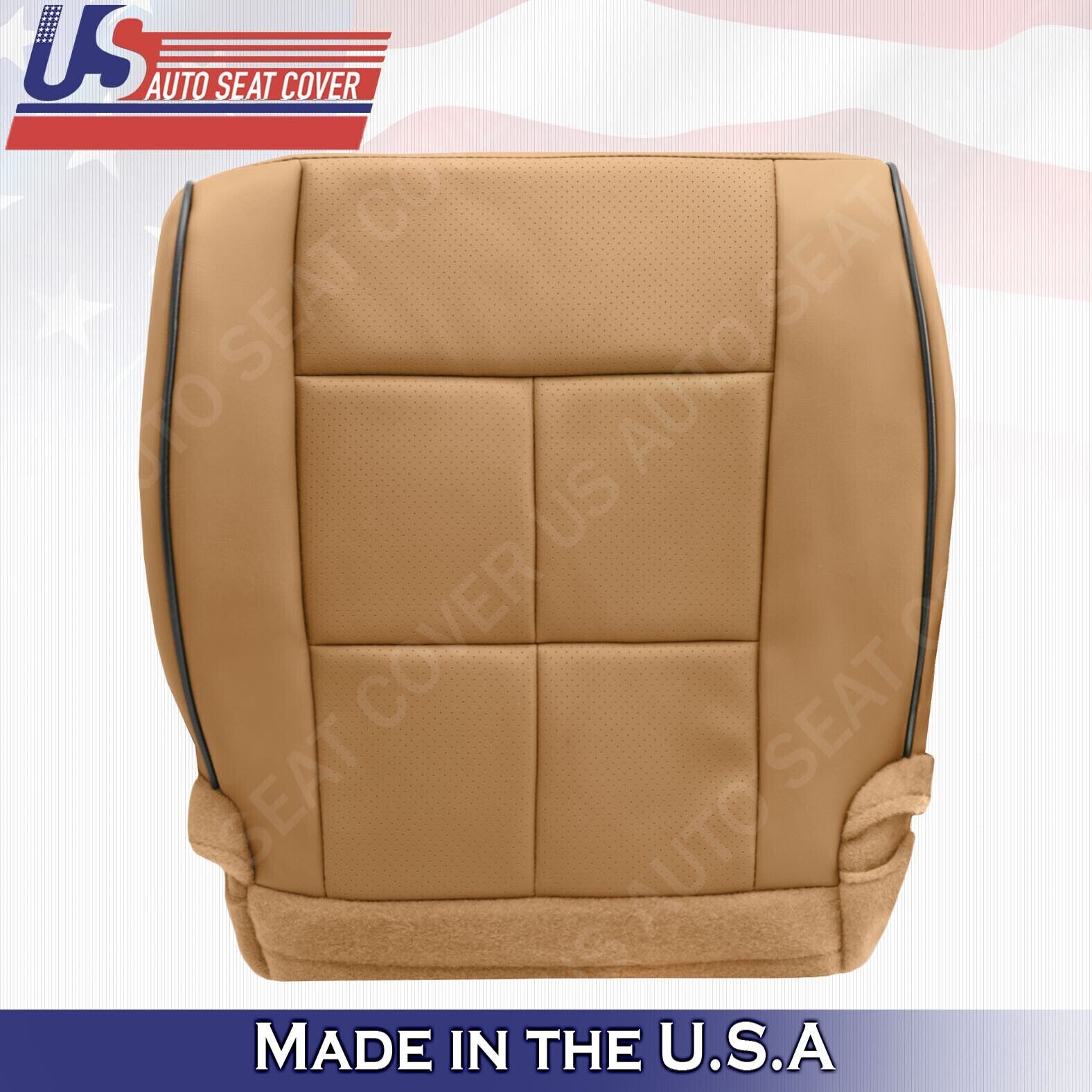 2011 to 2014 Fits Lincoln Navigator Front Set Leather Seat Covers Canyon Tan