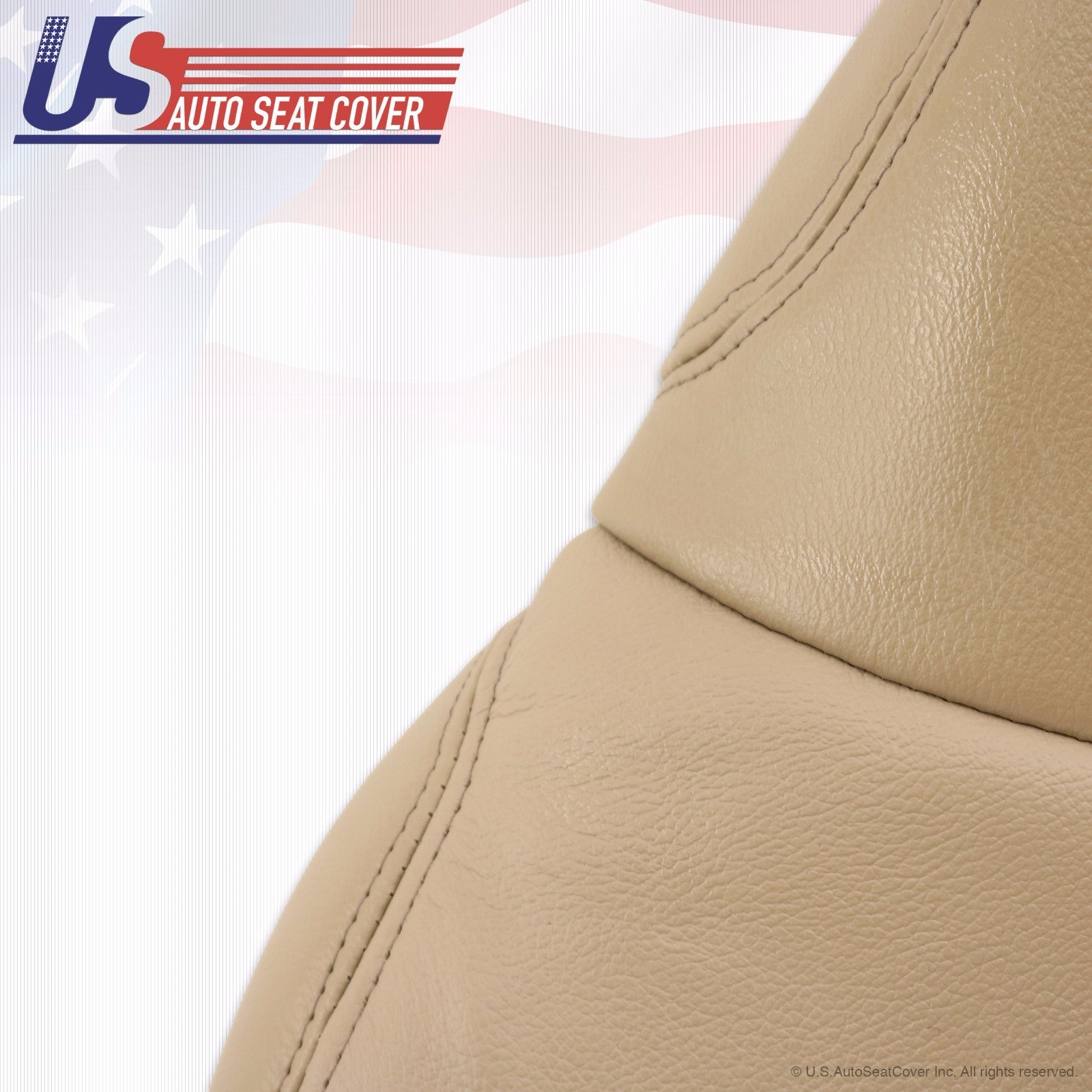 2000 Ford F250 350 Lariat Front Passenger Top & Bottom Leather seat Covers Tan