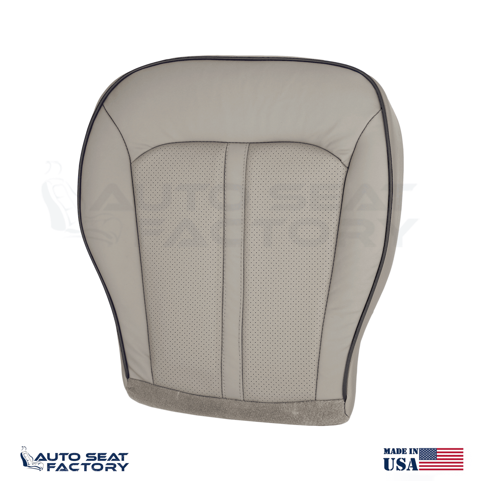 2011 - 2015 Lincoln MKX Perf PASSENGER Bottom Med Light Stone Leather Seat Cover