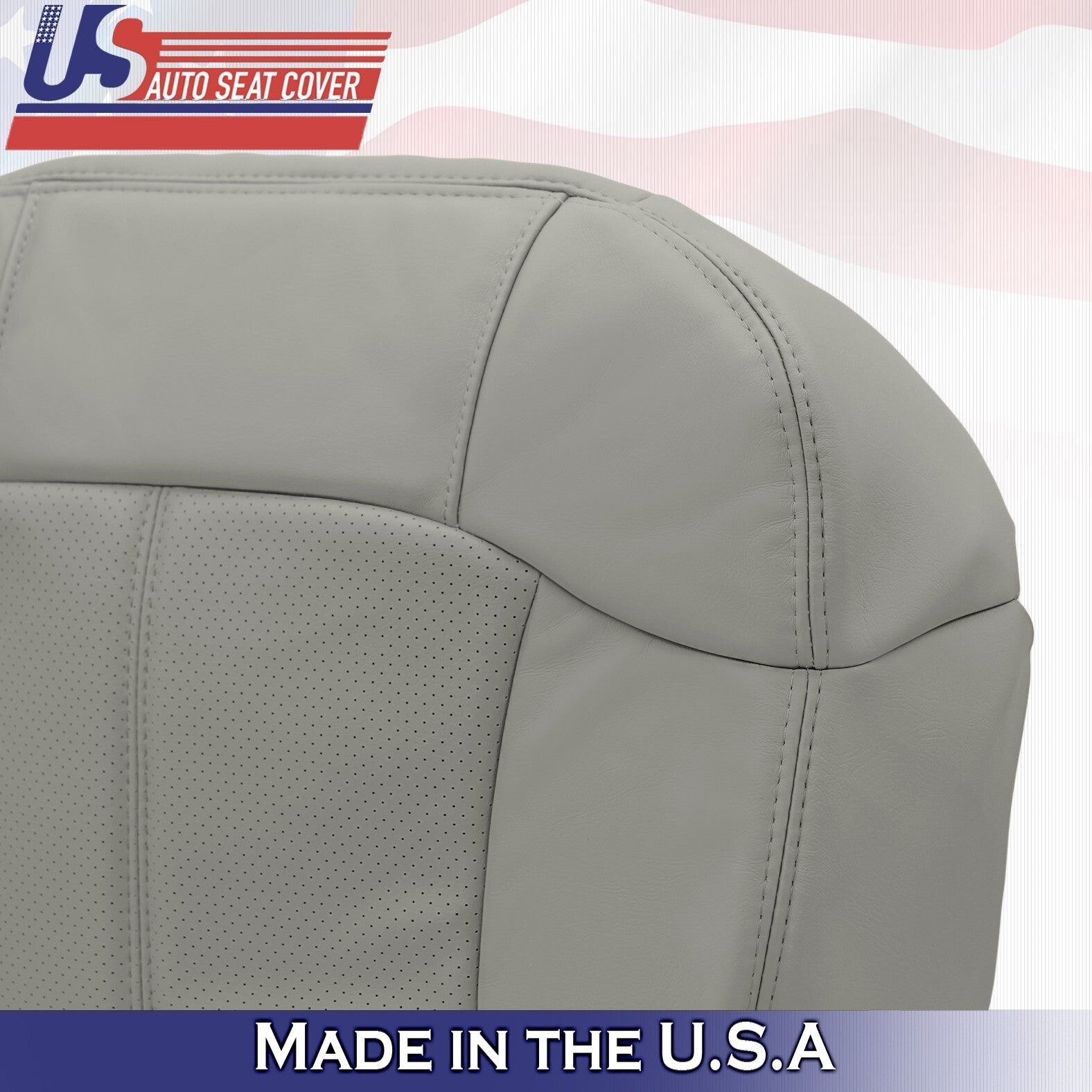 1999 to 2002 Fits Cadillac Escalade Passenger Bottom Leather Seat Cover Gray