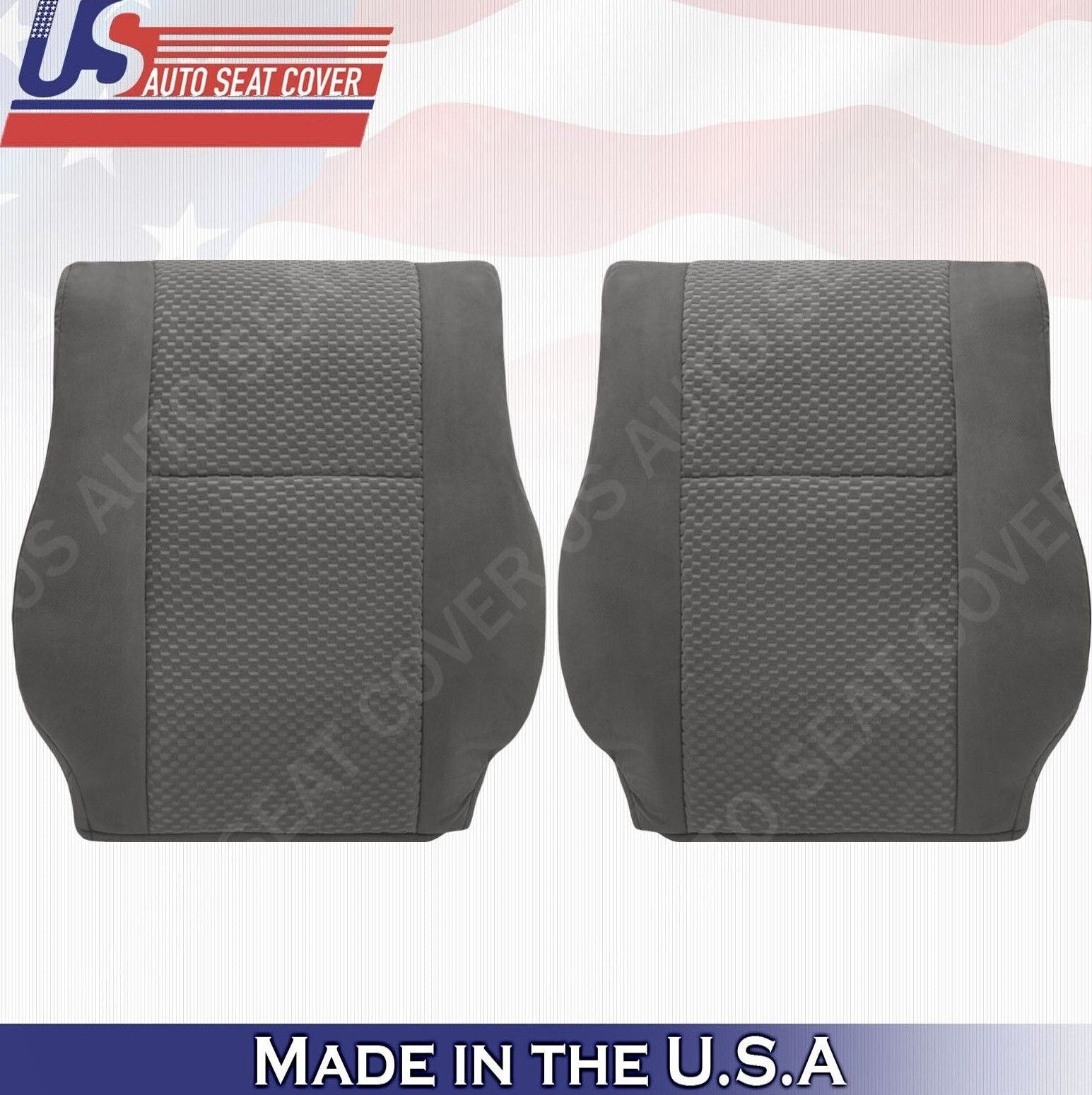 2009 For Toyota Tundra Grade SR5 Driver & Passenger Top Cloth Seat Covers Gray