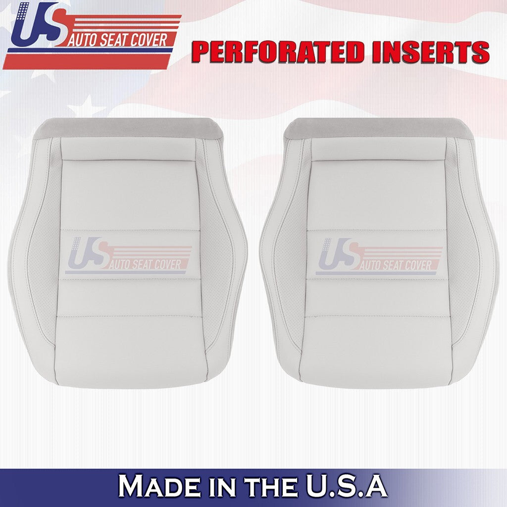 2010-2017 For Mercedes Benz E350 Coupe Leather Perf. Front Bottom Covers Gray
