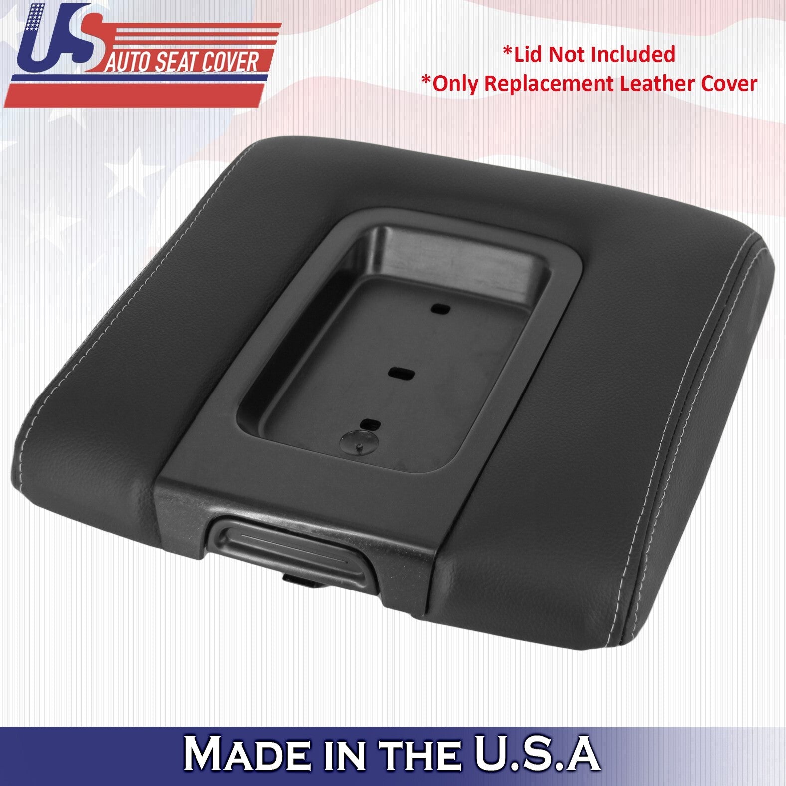 2014 2015 2016 2017 2018 2019 For Chevy Silverado Center Console Lid Cover Black