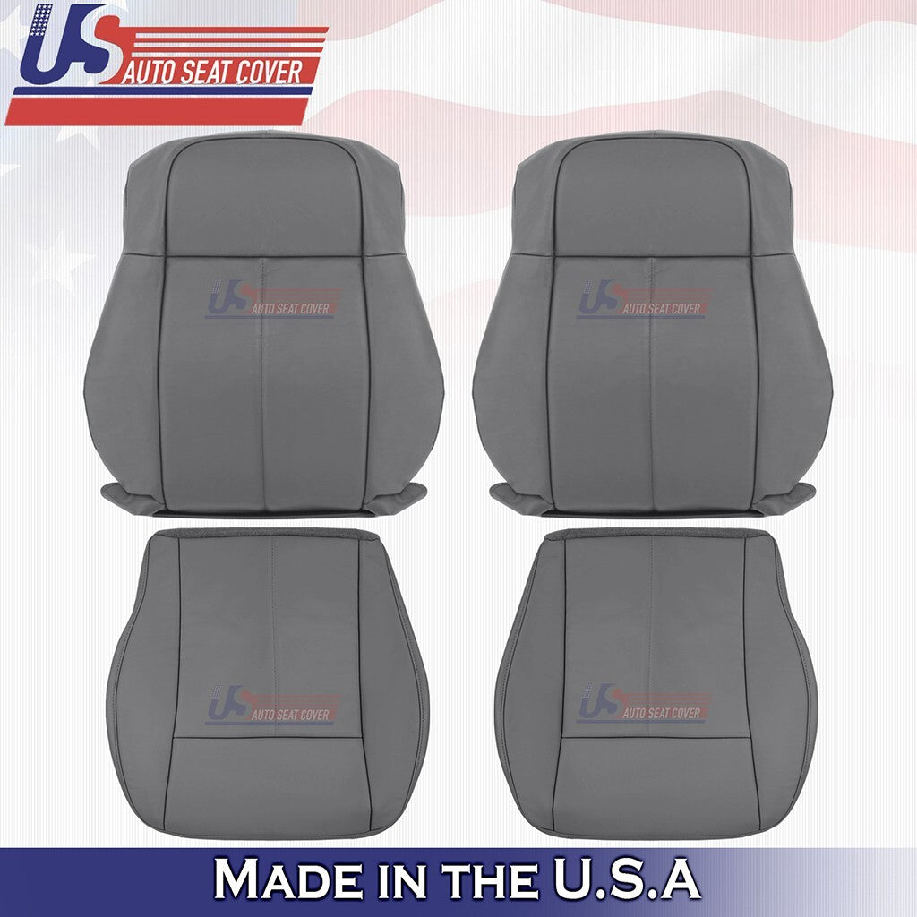 2008 2009 2010 Fits Chrysler 300C Limited Front Tops Bottoms Leather Cover Gray
