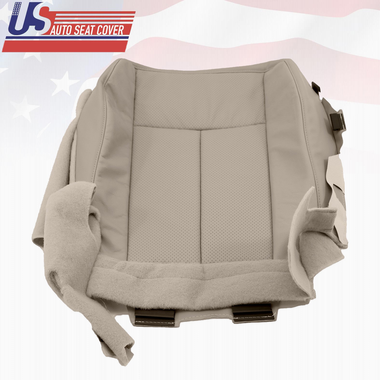 2011 2012 Ford Expedition Driver and Passenger Bottom Leather Seat Cover Gray