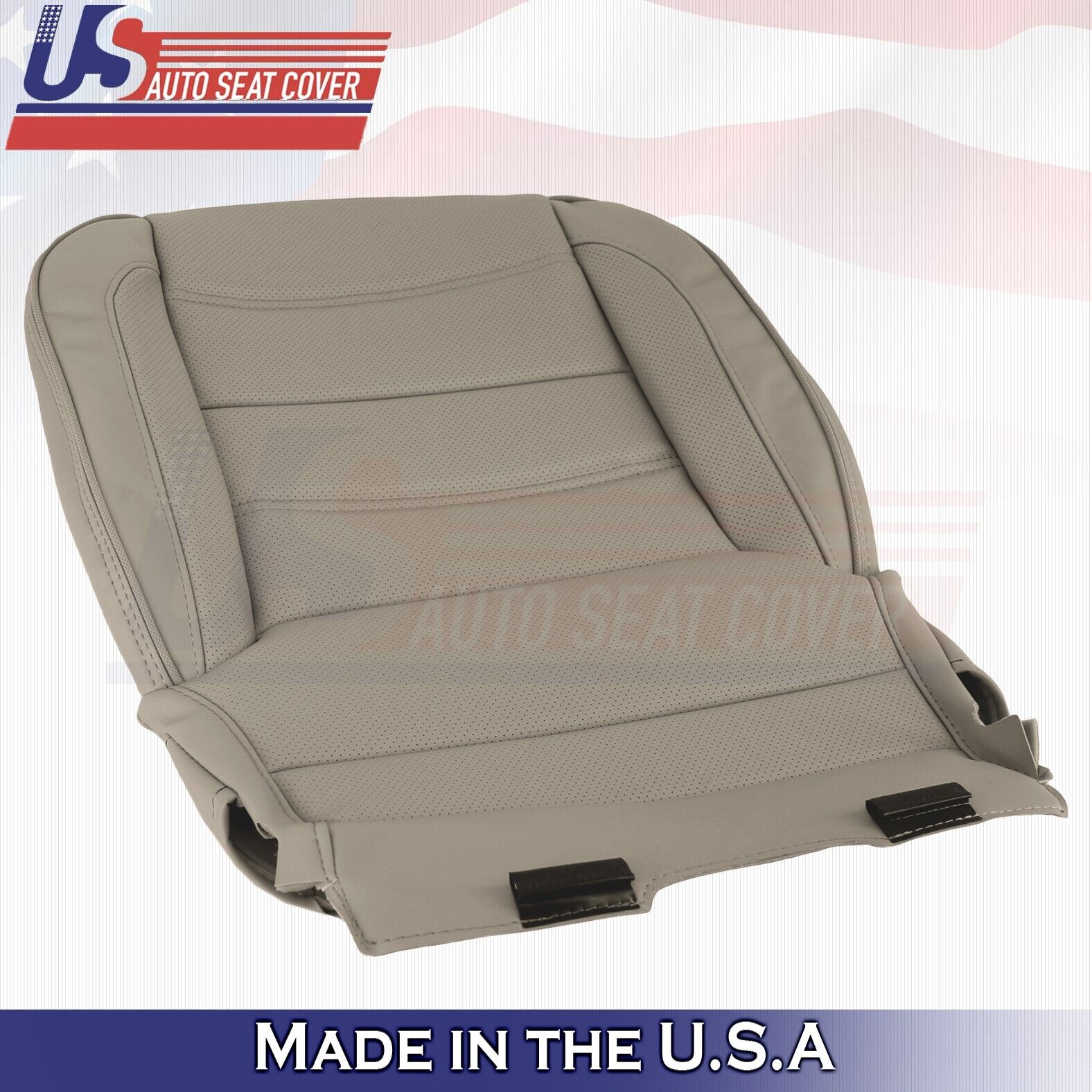 2019 For GMC Sierra Denali Driver Passenger Bottom Perf Leather Seat Covers Tan