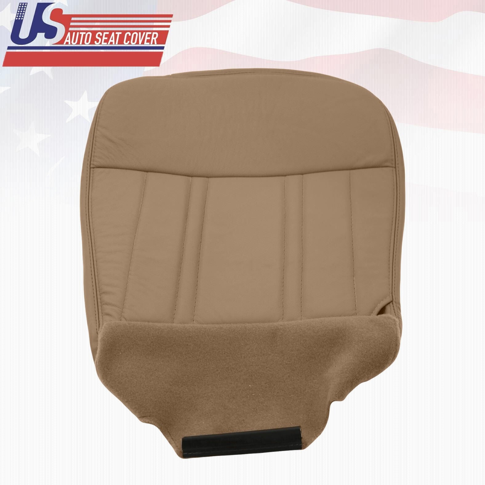1997 For Ford F150 Lariat XLT Driver & Passenger Bottom Leather Seat Covers Tan