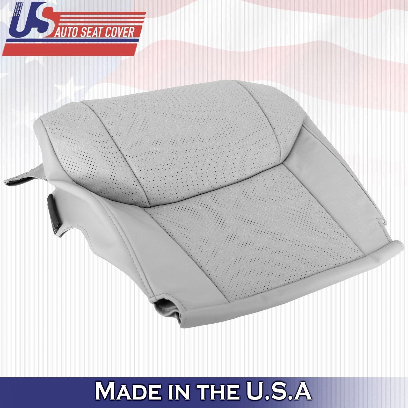 2011 2012 For Toyota Avalon Passenger Bottom Perforated Leather Seat Cover Gray