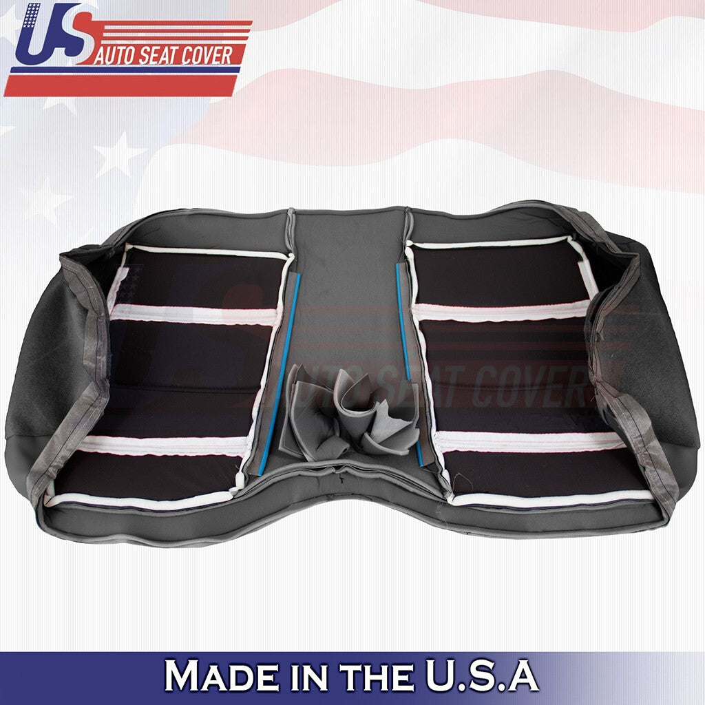 2002 2003 2004 Fits Ford Mustang V6 Rear Bench Bottom & Top Leather Cover Black