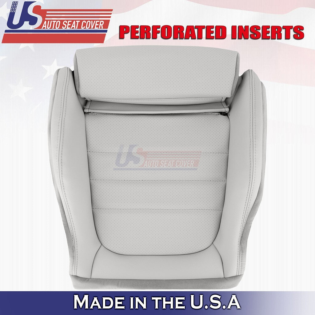 2015 to 2023 For Mercedes Benz C300 Coupe Driver Bottom Vinyl Seat Cover Gray