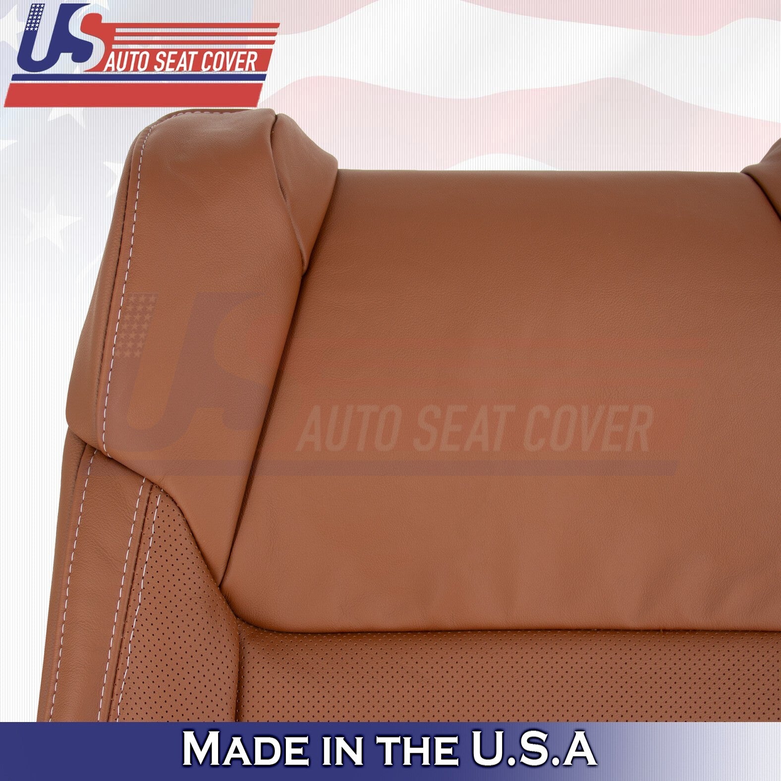 2016 2017 2018 Fits Toyota Tundra Passenger Top Leather Seat Cover Brown