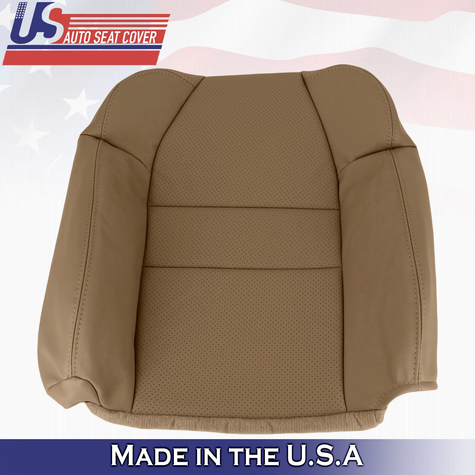 2001 For Acura MDX Passenger Top & Bottom Synthetic Leather Seat Covers Tan