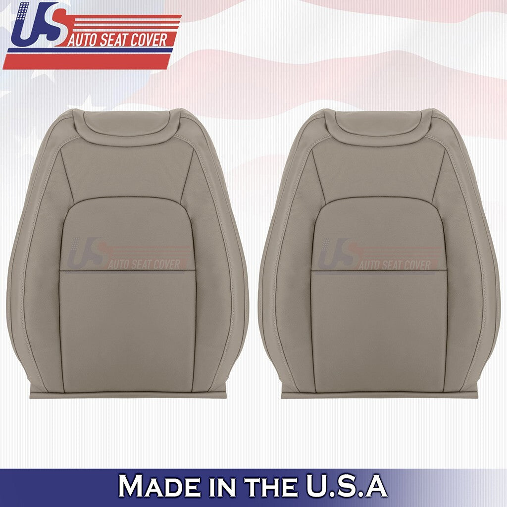 2015 to 2022 Fits GMC Canyon SLT Driver & Passenger Tops Leather Cover Tan