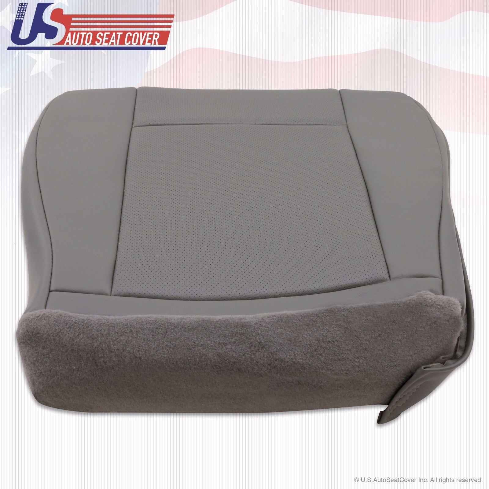 2013 2014 Ford E150 E250 Van Driver-Passenger Bottom Perforated Vinyl Cover Gray