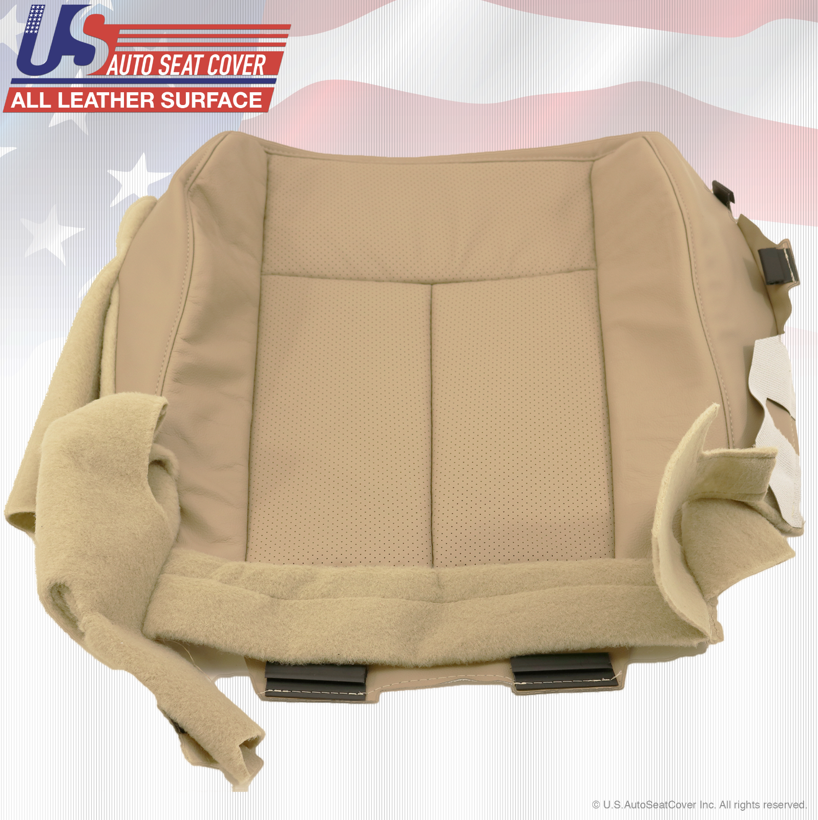 2013 2014 Ford Expedition Eddie Bauer Driver Side Bottom Leather Seat Cover Tan