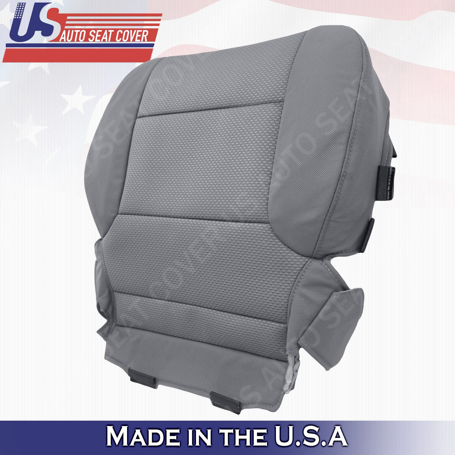 2014-2018 Chevy Silverado DRIVER Bottom Cloth Seat Cover Dark Ash Gray