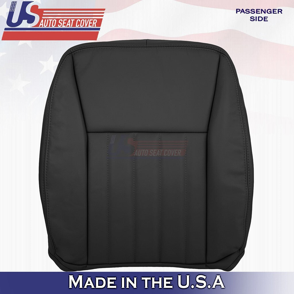 2003 to 2005 Fits Lincoln Town Car Front Set Bottoms &Tops Leather Cover Black