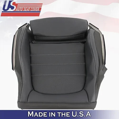 2015 to 2023 For Mercedes Benz C250 C300 Driver Bottom Vinyl Seat Cover Black