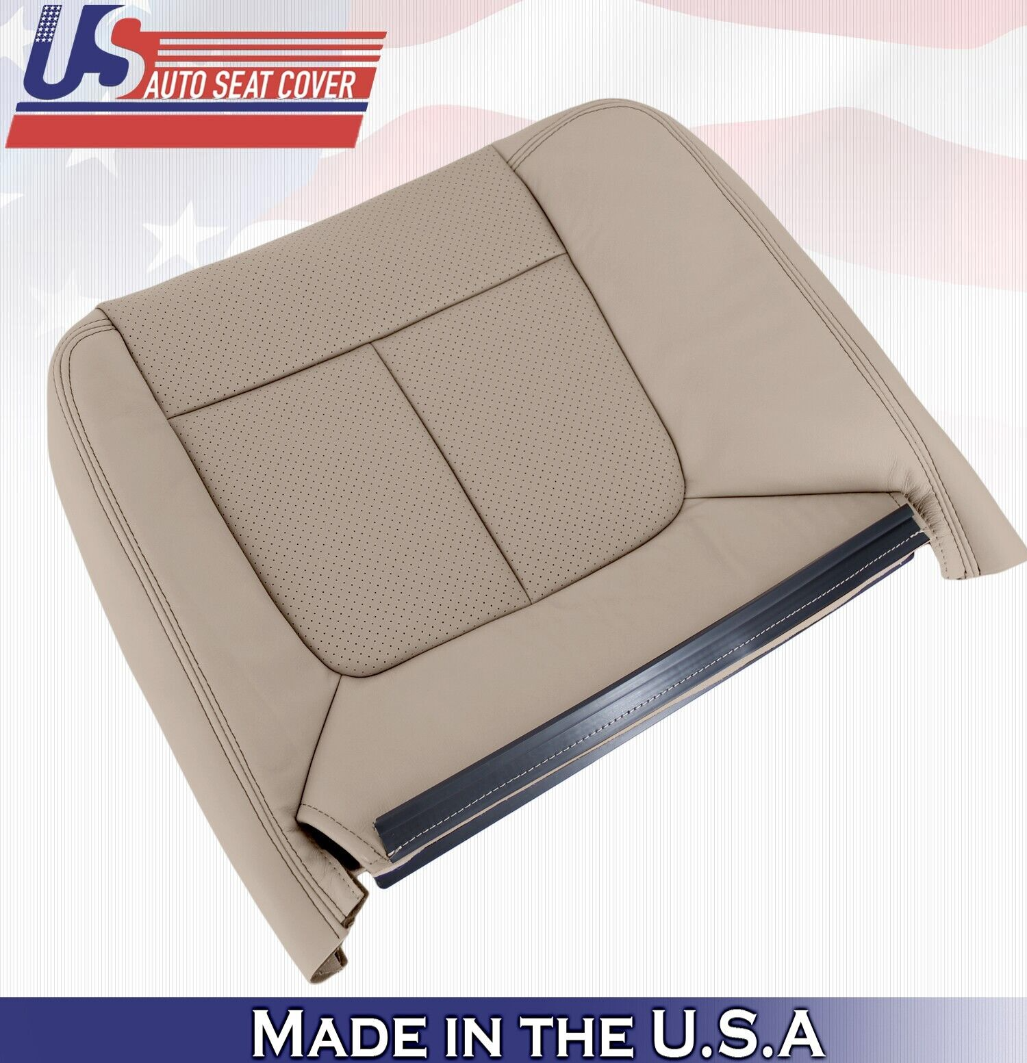 2014 2015 2016 For Ford F450 F550 2nd Row Passenger Bottom Leather Cover Tan