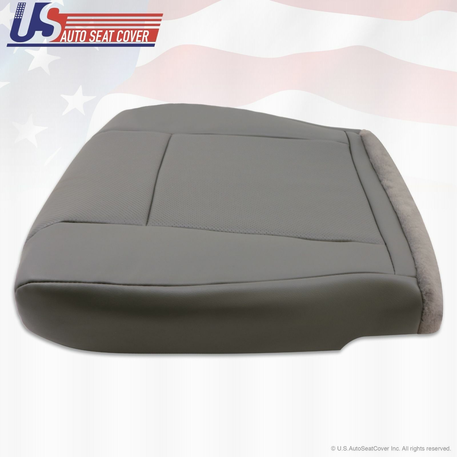 2011 2012 Ford E350 E450 Driver Side Bottom Perforated Vinyl Seat Cover Gray