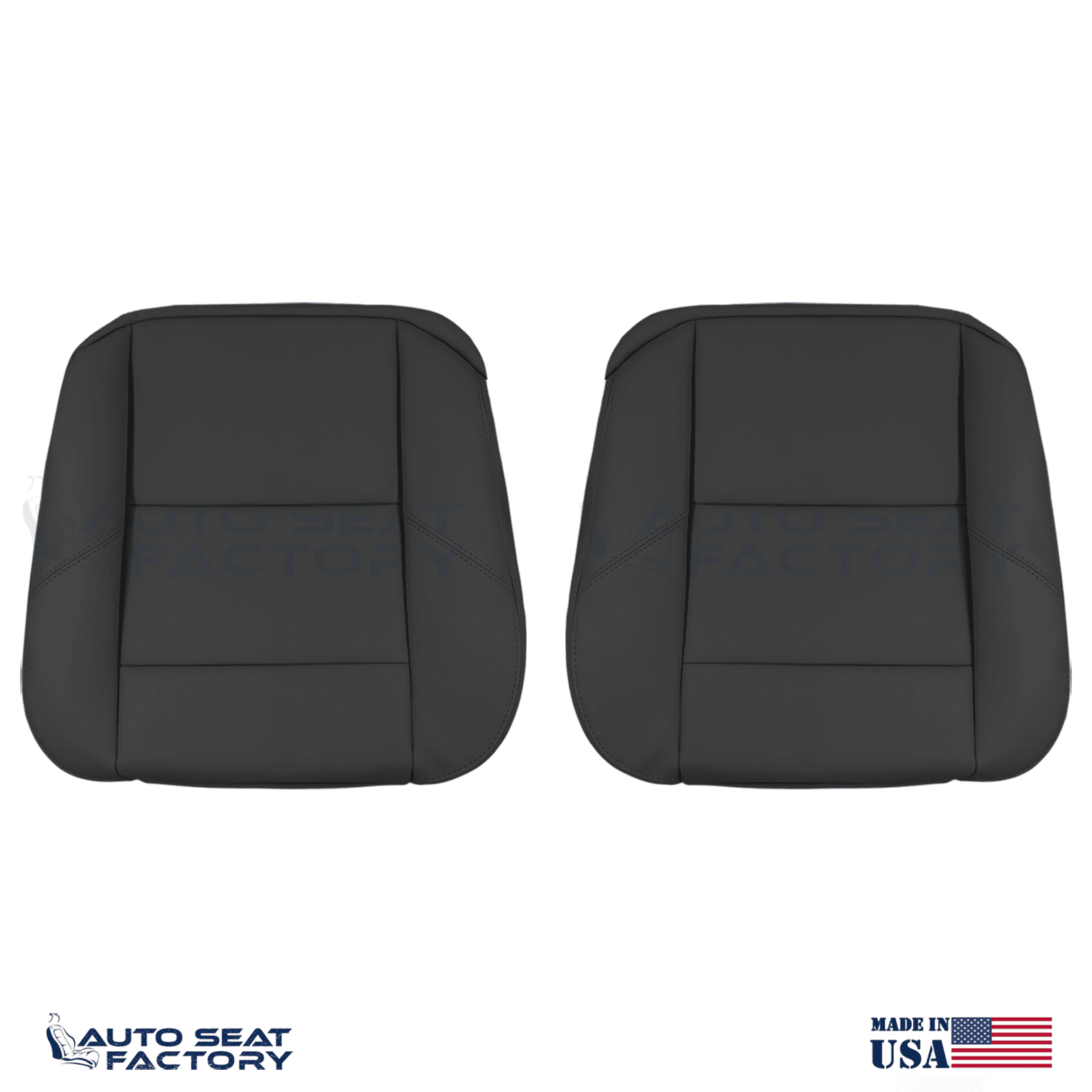 Replacement For 2007 -2010 Volvo C70 Left & Right Bottom Black Vinyl Seat Covers