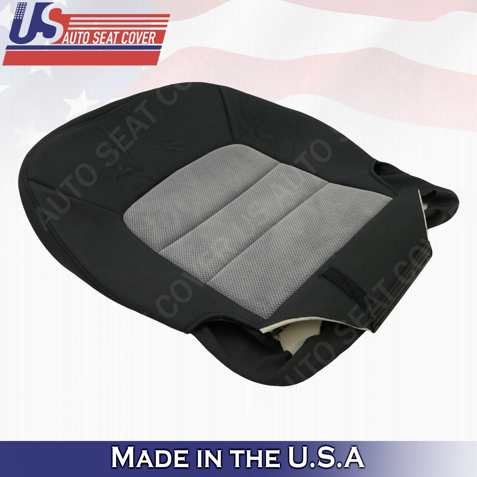 2003 to 2006 Ford Expedition XLT Front Bottoms Cloth Seat Cover 2-tone Dark Gray
